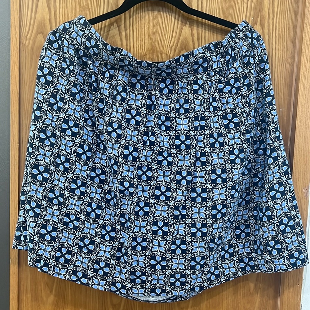 LOFT Linen Rayon Blend Skirt with Pockets XL